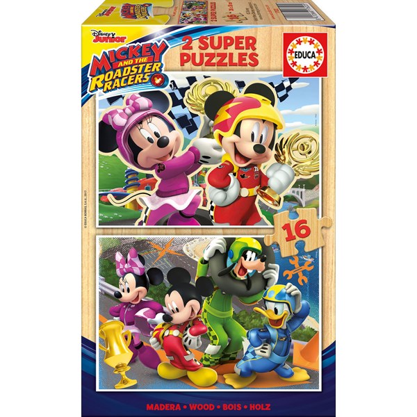 Educa (17622) - "Mickey and the Roadster Racers" - 16 Teile Puzzle