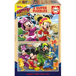 Educa (17622) - "Mickey and the Roadster Racers" - 16 Teile Puzzle