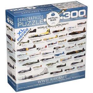 Eurographics (8300-0075) - "Flugzeuge aus dem Zweiten Weltkrieg" - 300 Teile Puzzle