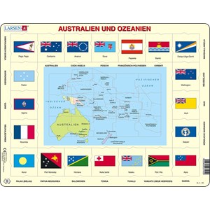 Larsen (KL5-DE) - "Australien und Ozeanien" - 35 Teile Puzzle