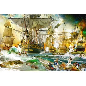 Ravensburger (13969) - "Schlacht auf hoher See" - 5000 Teile Puzzle