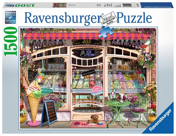 Ravensburger (16221) - "Moderner Eisladen" - 1500 Teile Puzzle