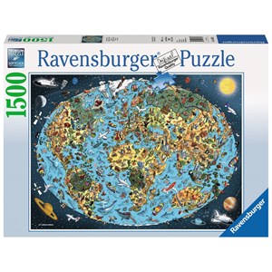 Ravensburger (16360) - "Kunterbunte Erde" - 1500 Teile Puzzle