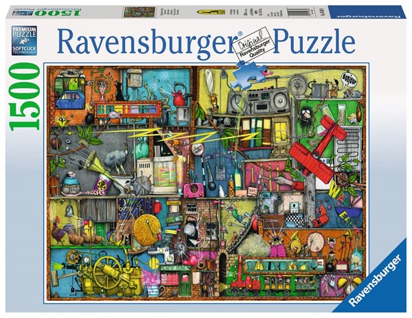 Ravensburger (16361) - Colin Thompson: "Das Krachmacher Regal" - 1500 Teile Puzzle