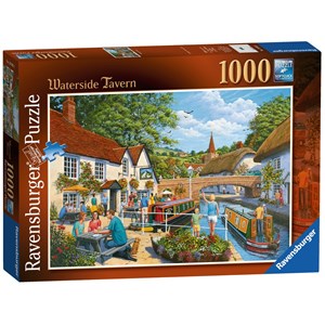 Ravensburger (19695) - "Waterside Tavern" - 1000 Teile Puzzle