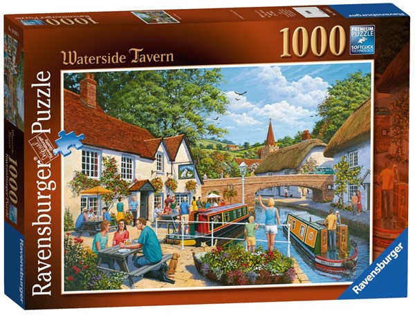Ravensburger (19695) - "Waterside Tavern" - 1000 Teile Puzzle