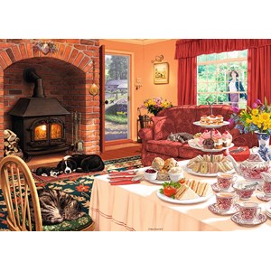 Ravensburger (19497) - "The Afternoon Visitor" - 1000 Teile Puzzle