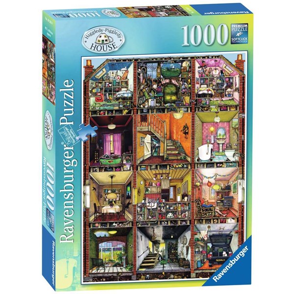 Ravensburger (19293) - Colin Thompson: "Higgledy Piggledy House" - 1000 Teile Puzzle