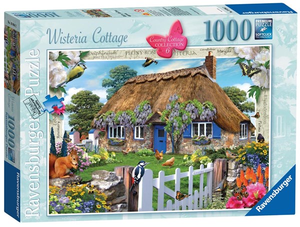 Ravensburger (19094) - "Wisteria Cottage" - 1000 Teile Puzzle