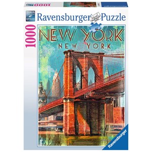 Ravensburger (19835) - "New York, Retrostil" - 1000 Teile Puzzle
