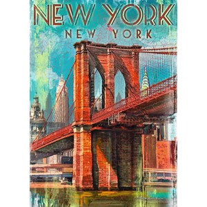 Ravensburger (19835) - "New York, Retrostil" - 1000 Teile Puzzle