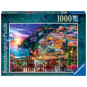 Ravensburger (15263) - Lars Stewart: "Abendessen in Positano, Italien" - 1000 Teile Puzzle