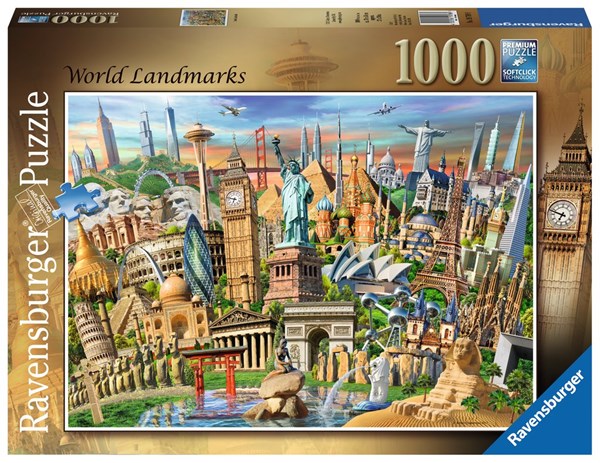 Ravensburger (19798) - "World Landmarks" - 1000 Teile Puzzle