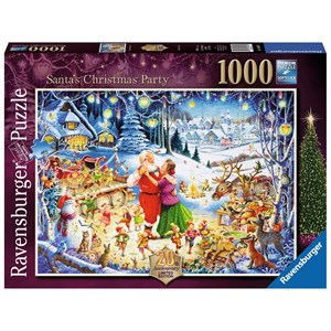 Ravensburger (19660) - "Santa's Christmas Party, Limited Edition" - 1000 Teile Puzzle