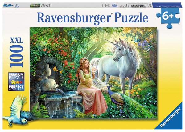 Ravensburger (10559) - "Princess and Unicorn" - 100 Teile Puzzle