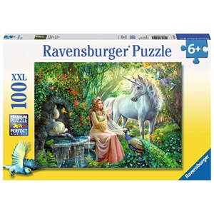 Ravensburger (10559) - "Princess and Unicorn" - 100 Teile Puzzle