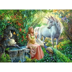 Ravensburger (10559) - "Princess and Unicorn" - 100 Teile Puzzle