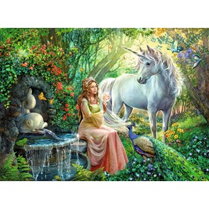 Ravensburger (10559) - "Princess and Unicorn" - 100 Teile Puzzle