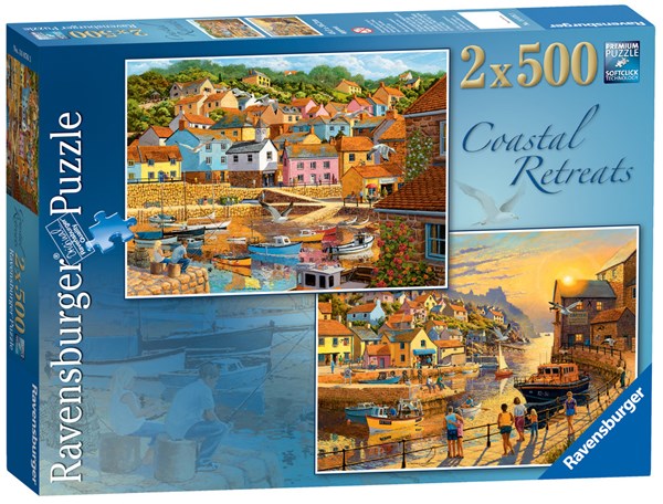 Ravensburger (14076) - "Coastal Retreats" - 500 Teile Puzzle