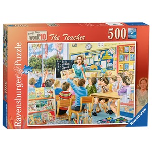 Ravensburger (14676) - "Happy Days at Work, The Teacher" - 500 Teile Puzzle