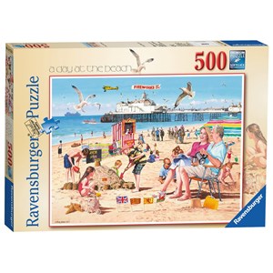 Ravensburger (14753) - Andy Walker: "A Day at the Beach" - 500 Teile Puzzle