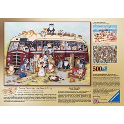 Ravensburger (14750) - Linda Jane Smith: "Crazy Cats Vintage Bus" - 500 Teile Puzzle
