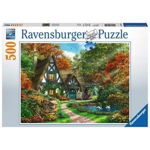 Ravensburger (14792) - "Cottage im Herbst" - 500 Teile Puzzle