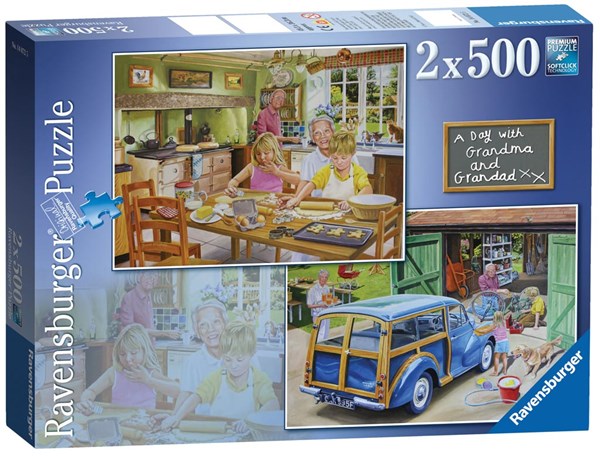 Ravensburger (14072) - "Day with Grandma and Grandpa" - 500 Teile Puzzle
