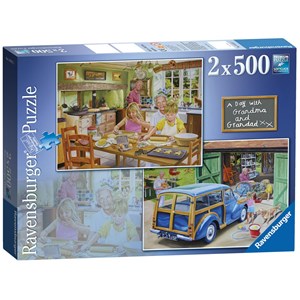Ravensburger (14072) - "Day with Grandma and Grandpa" - 500 Teile Puzzle