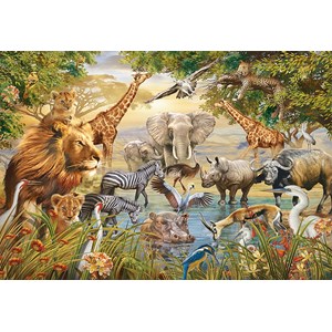 Ravensburger (14809) - "Am Wasserloch" - 500 Teile Puzzle