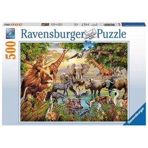 Ravensburger (14809) - "Am Wasserloch" - 500 Teile Puzzle