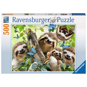 Ravensburger (14790) - "Faultier Selfie" - 500 Teile Puzzle