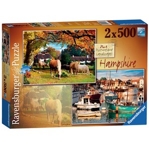 Ravensburger (14081) - "Picturesque Hampshire" - 500 Teile Puzzle