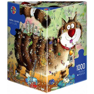 Heye (29569) - Marino Degano: "Katzenleben" - 1000 Teile Puzzle