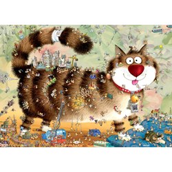 Heye (29569) - Marino Degano: "Katzenleben" - 1000 Teile Puzzle