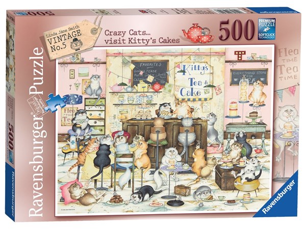 Ravensburger (14794) - Linda Jane Smith: "Kitty's Cakes" - 500 Teile Puzzle