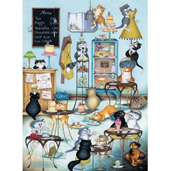 Ravensburger (14075) - Linda Jane Smith: "Crazy Cats Tea Time Treats" - 500 Teile Puzzle