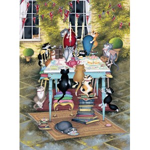 Ravensburger (14075) - Linda Jane Smith: "Crazy Cats Tea Time Treats" - 500 Teile Puzzle