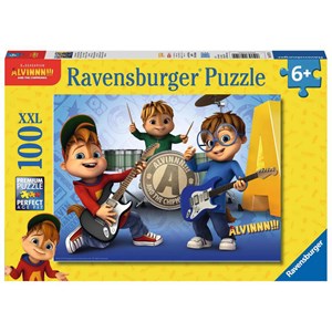 Ravensburger (10712) - "Alvin, Simon und Theodore machen Musik" - 100 Teile Puzzle