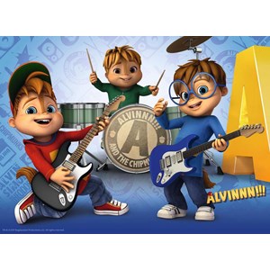 Ravensburger (10712) - "Alvin, Simon und Theodore machen Musik" - 100 Teile Puzzle