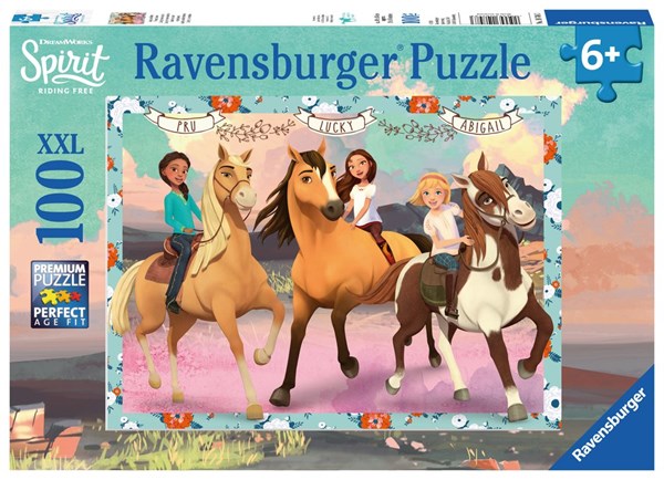 Ravensburger (10748) - "Spirit, Lucky und ihre Freundinnen" - 100 Teile Puzzle