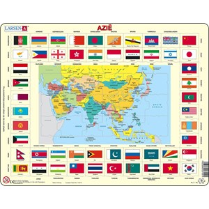 Larsen (KL2-NL) - "Map/Flag" - 70 Teile Puzzle