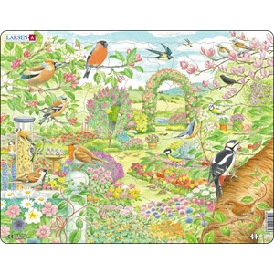 Larsen (FH37) - "Garten Vögel und Blumen" - 60 Teile Puzzle