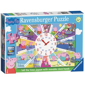 Ravensburger (09510) - "Peppa Pig Clock Puzzle" - 60 Teile Puzzle