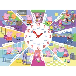 Ravensburger (09510) - "Peppa Pig Clock Puzzle" - 60 Teile Puzzle