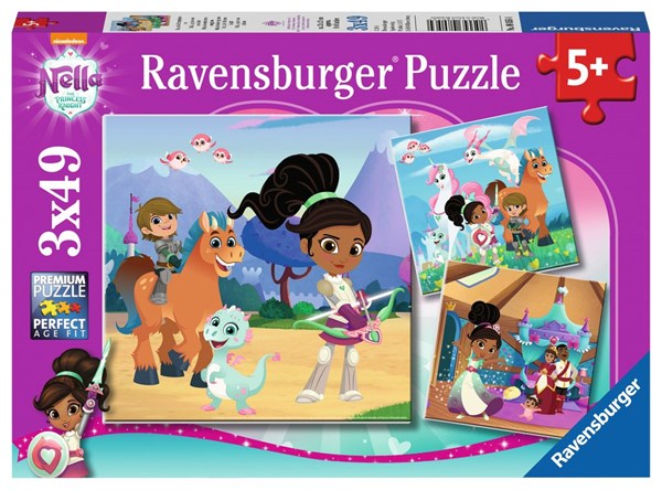 Ravensburger (08056) - "Nella, die Ritterprinzessin" - 49 Teile Puzzle