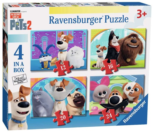 Ravensburger (03001) - "The Secret Life of Pets 2" - 12 16 20 24 Teile Puzzle