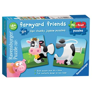Ravensburger (06904) - "Farmyard Friends" - 2 Teile Puzzle