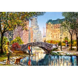 Castorland (C-104376) - "Abendspaziergang durch den Central Park" - 1000 Teile Puzzle