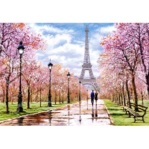 Castorland (C-104369) - "Romantischer Spaziergang durch Paris" - 1000 Teile Puzzle